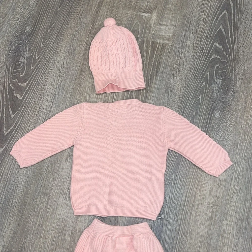 Mayoral Pink Knit Sweater Three Piece Matching Set